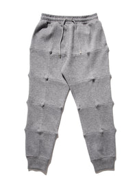 Spiked Jogger Trousers Grey-Woojun Jang-APOC STORE