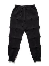 Spiked Jogger Trousers Black-Woojun Jang-APOC STORE