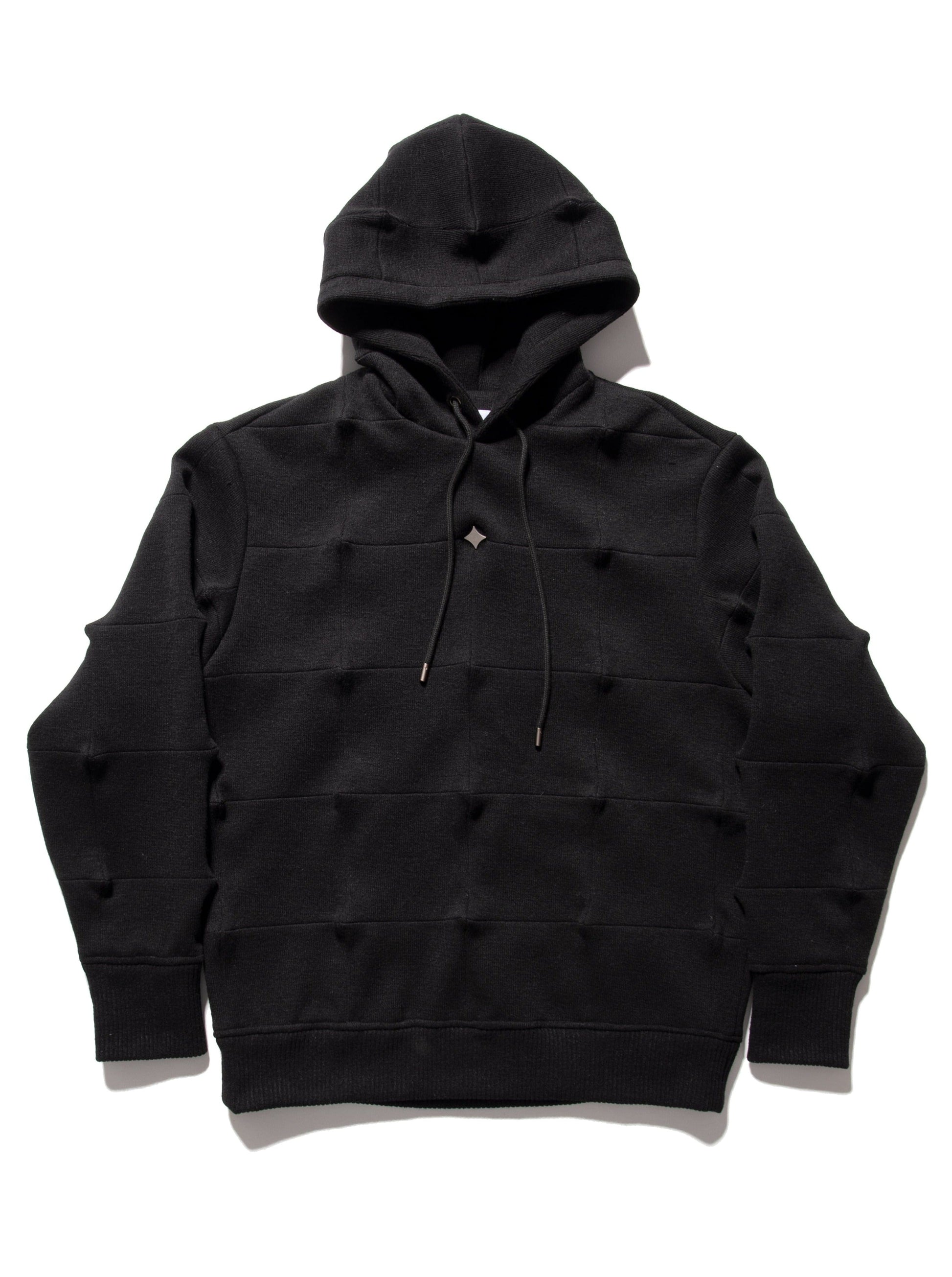 Spiked Hoodie Black-Woojun Jang-APOC STORE