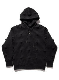 Spiked Hoodie Black-Woojun Jang-APOC STORE