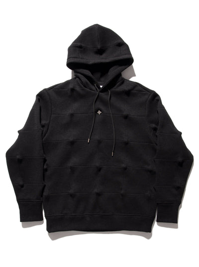 Spiked Hoodie Black-Woojun Jang-APOC STORE