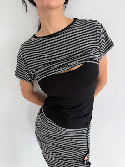 T-shirt Almost Grey+Black-V4K-APOC STORE