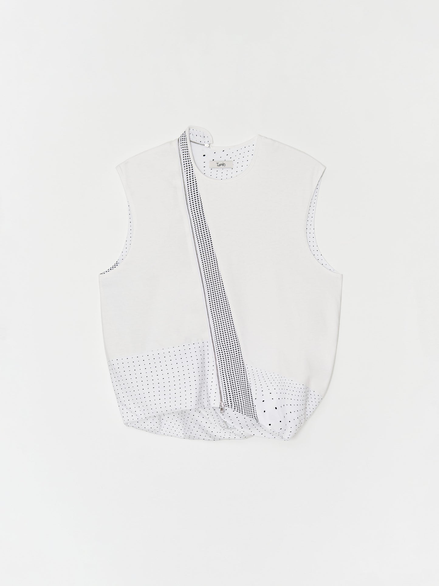 Distorted volume Jersey Vest 001 _ White-Taekh-APOC STORE