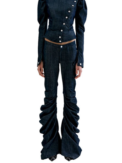 SPIRAL DENIM PANTS-Clara Colette Miramon-APOC STORE