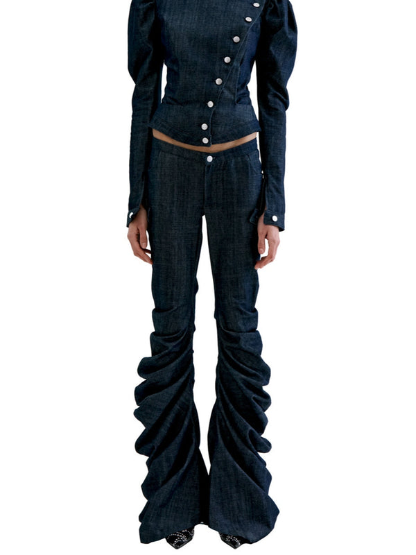 SPIRAL DENIM PANTS-Clara Colette Miramon-APOC STORE