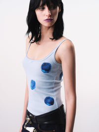 Blue Transparent Caviar Dot Camisole-TRINITE Studio-APOC STORE