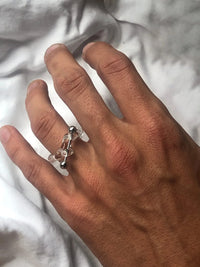 Barbell Piercing Glass Ring 0076-Rain and Rivers-APOC STORE
