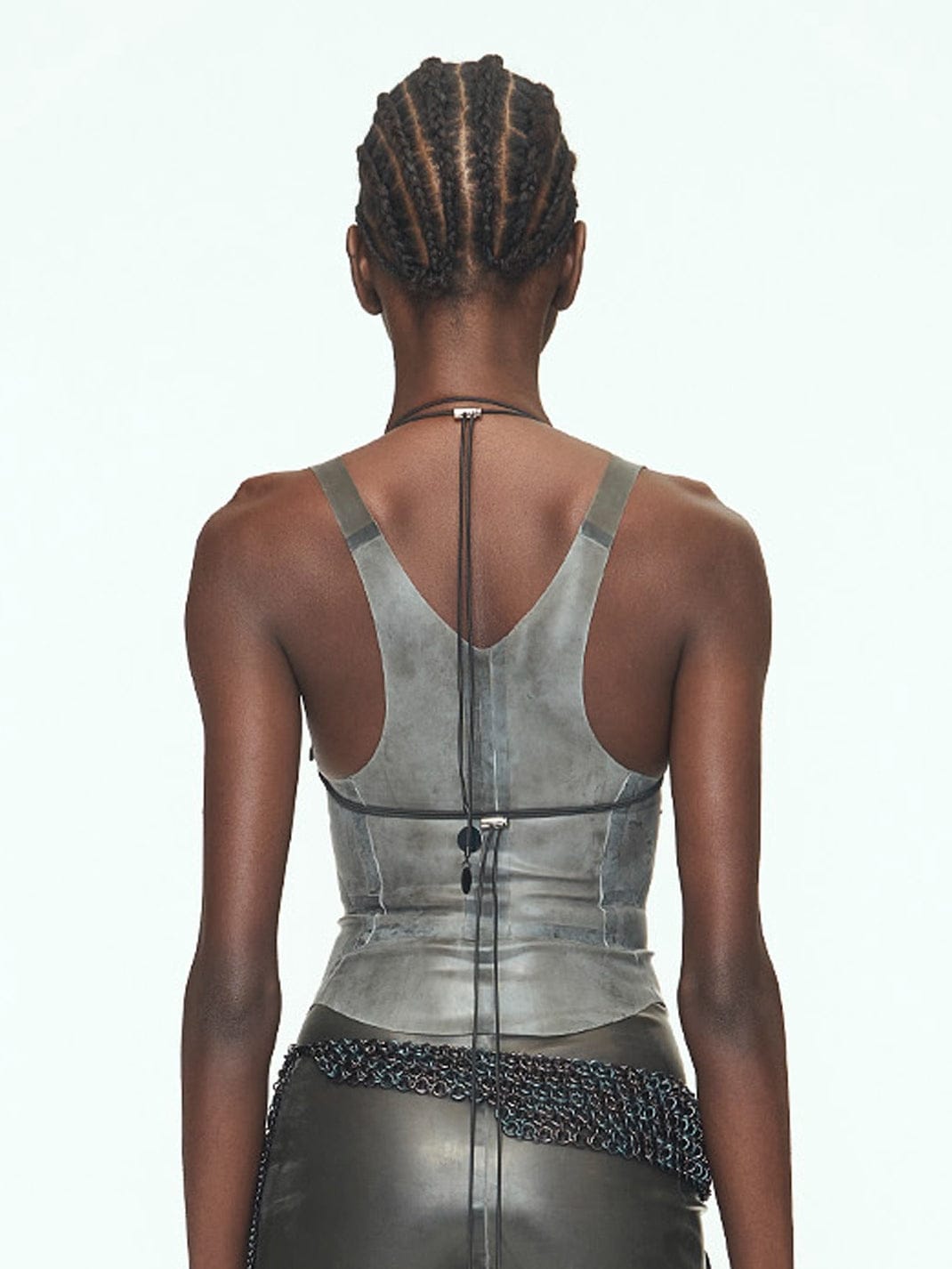 Aluminum Disc Bikini Top - BLACK-JALACONDA-APOC STORE