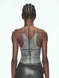Aluminum Disc Bikini Top - BLACK-JALACONDA-APOC STORE