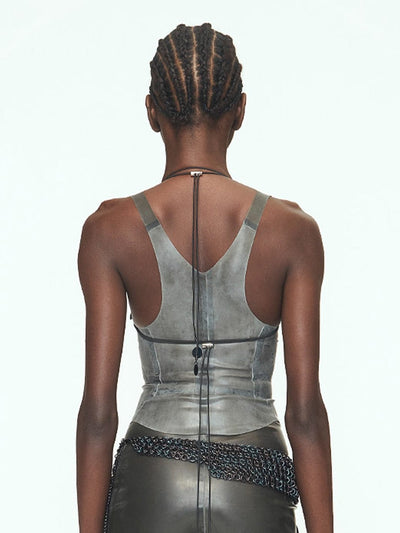 Aluminum Disc Bikini Top - BLACK-JALACONDA-APOC STORE