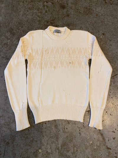 Distressed Fairisle jumper-Lilies of the Valley-APOC STORE