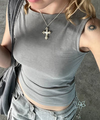 Ceramic Pendant Cross-Crystal-APOC STORE