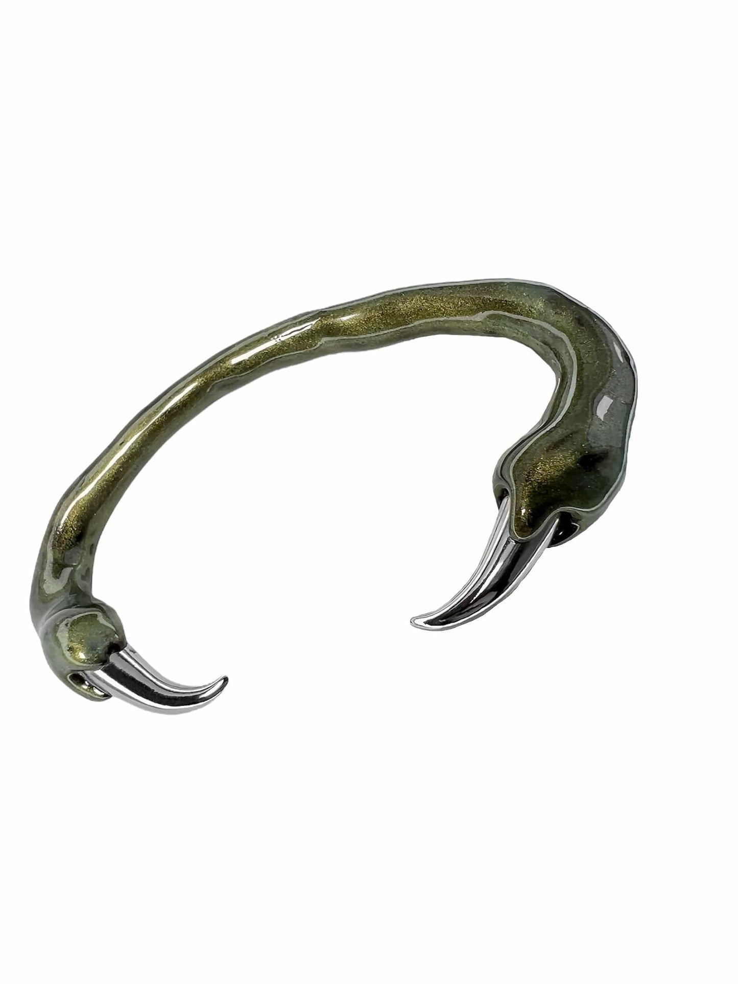 Green bracelet with spikes