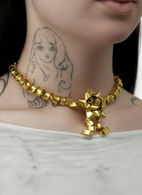 GOLD GIFT WRAP NECKLACE-RAPHAEL EVERDEEN-APOC STORE
