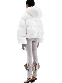 FLAMING HEART PUFFER - WHITE-Clara Colette Miramon-APOC STORE