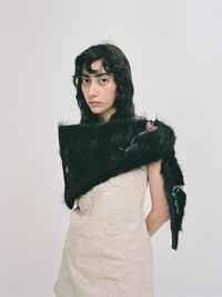 Fur Bolero with Embelishments-Nensi Avetisian-APOC STORE