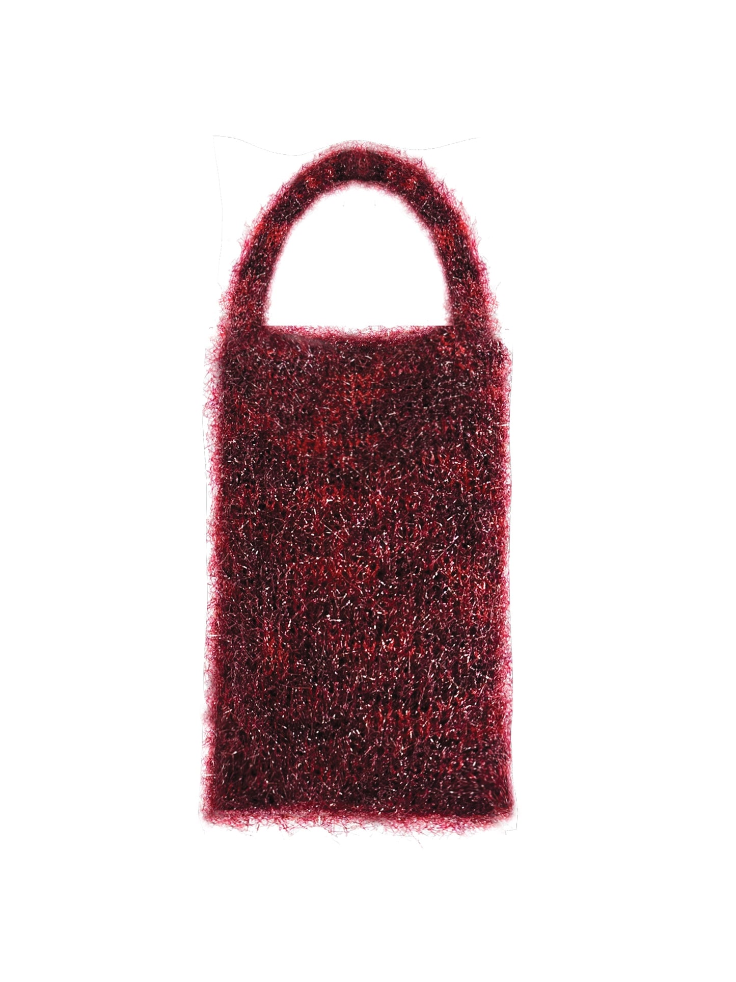 Mini fluffy hand bag - Red-Raquel de Carvalho-APOC STORE