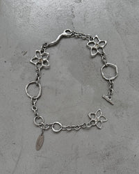 Hammered Bloom Necklace-Crystal-APOC STORE