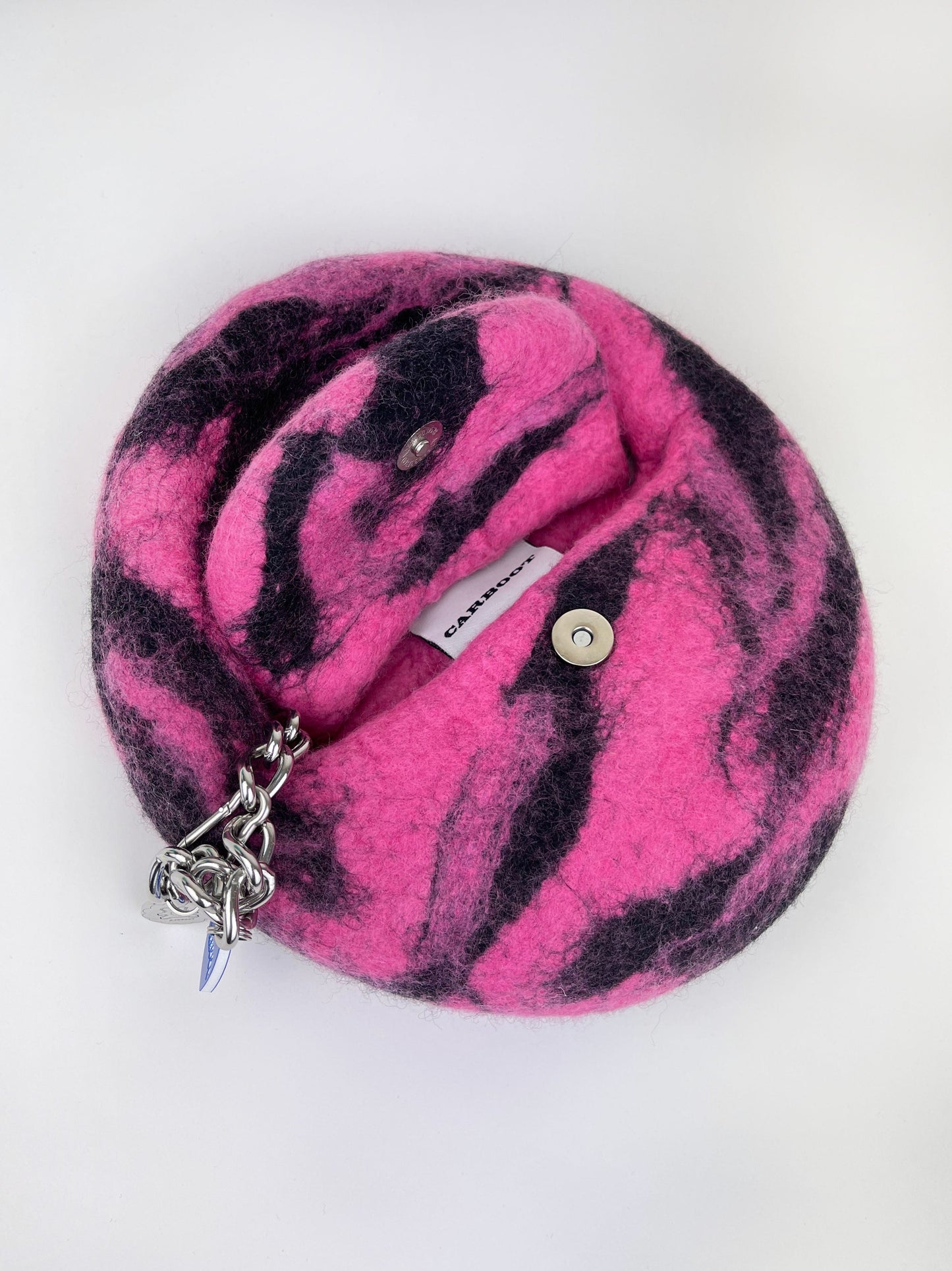 1 of 1 Mini Round Bag - Fuschia / Black-Carboot-APOC STORE