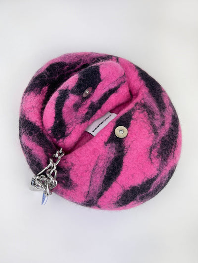 1 of 1 Mini Round Bag - Fuschia / Black-Carboot-APOC STORE