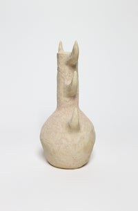 Beige textured vase-Cléo SJölander-APOC STORE