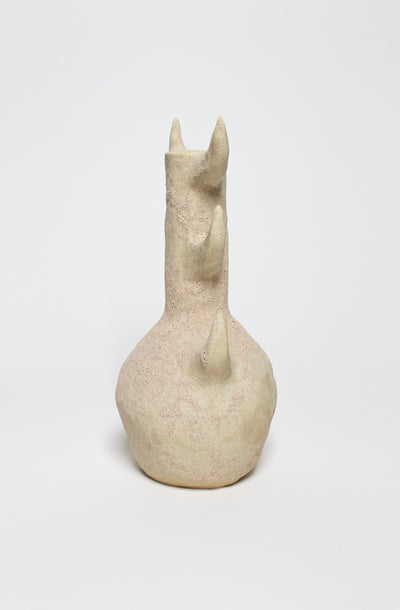 Beige textured vase-Cléo SJölander-APOC STORE
