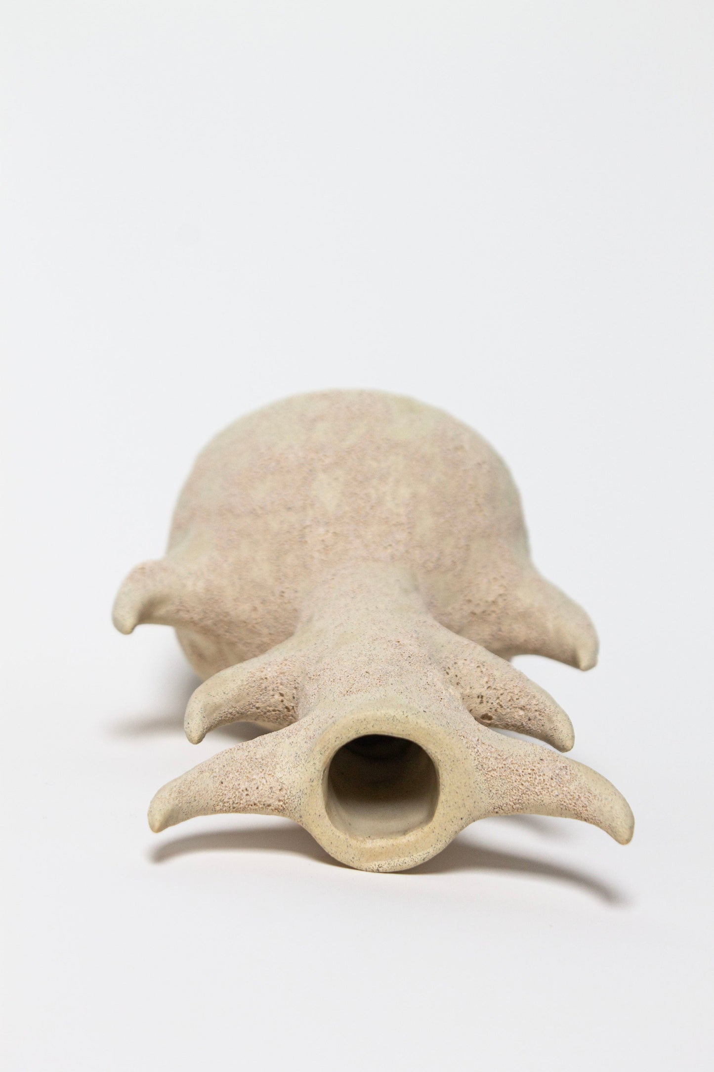 Beige textured vase-Cléo SJölander-APOC STORE