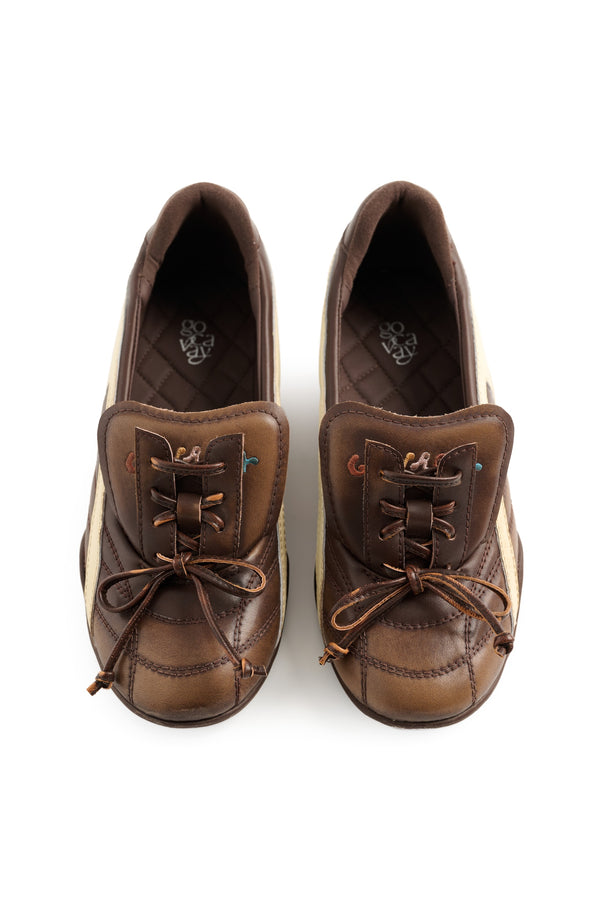 GO VACAY Tennis Ballerina Flats Brown-EMPTY BEHAVIOR-APOC STORE