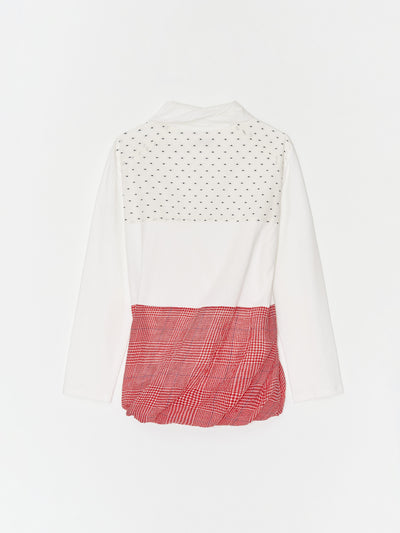 Twisted block Long sleeve 001 _ White-Taekh-APOC STORE