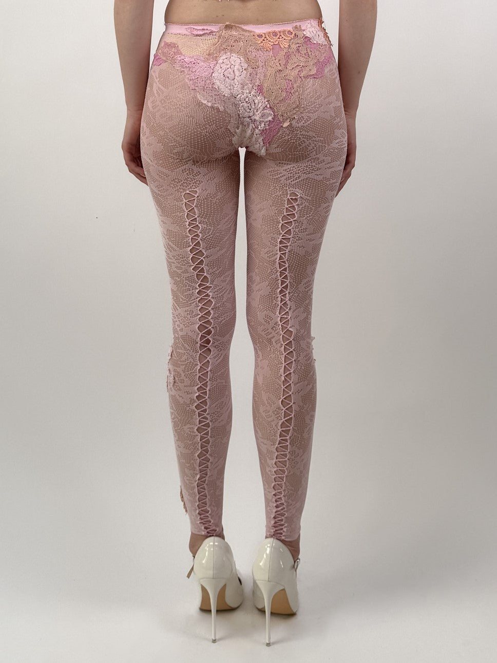 LACE LEGGINGS PINK-Lou de Bètoly-APOC STORE