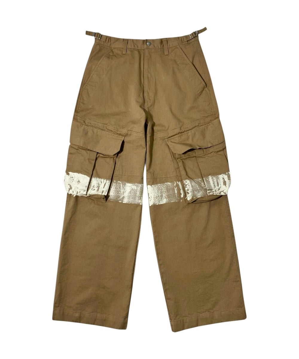 PAINTED CARGO PANTS BEIGE-EGNARTS-APOC STORE