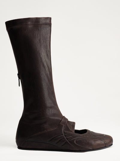 MARY JANE BOOTS BROWN-Invasive Modification-APOC STORE