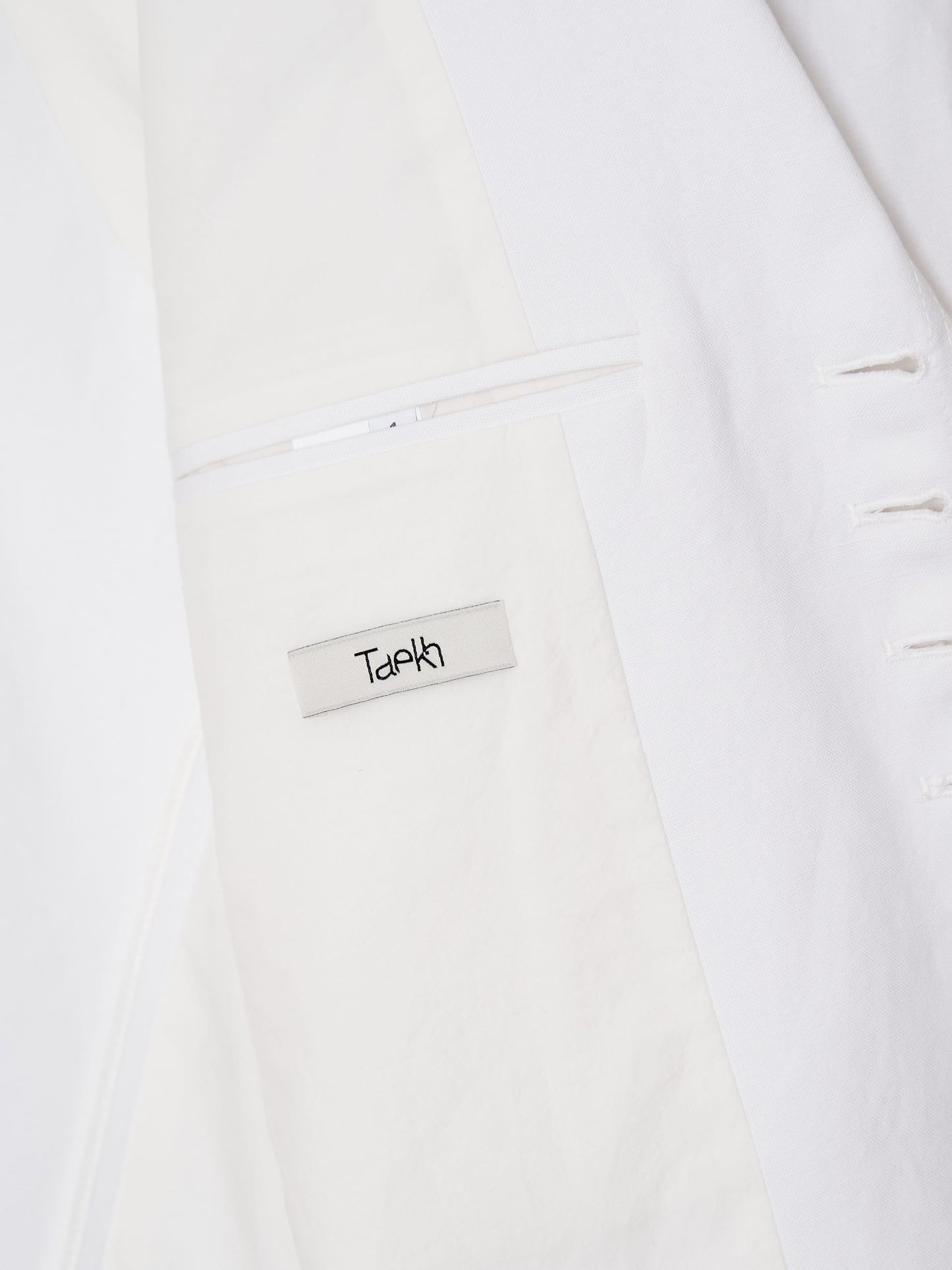 Glitched Summer Sleeve Tailored Jacket 001 _ White-Taekh-APOC STORE