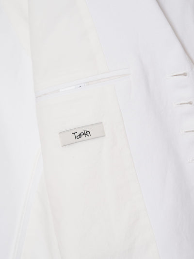 Glitched Summer Sleeve Tailored Jacket 001 _ White-Taekh-APOC STORE