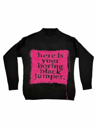 Boring black jumper