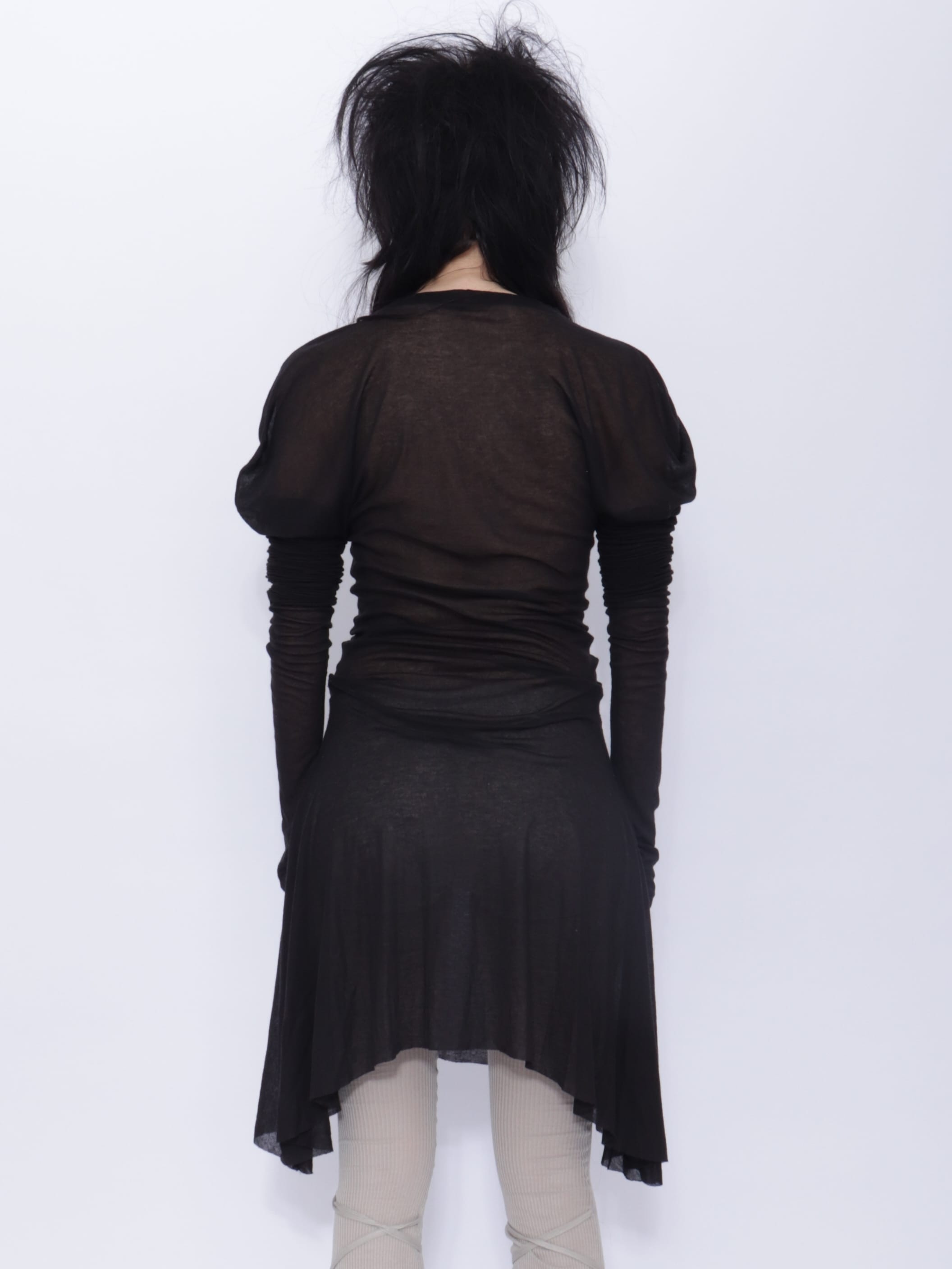 トップス 00s midas drape long sleeve archive vkei Dora Draped Long Sleeve Dress: Black – APOC STORE