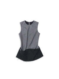 Plaid Tank Panel Deconstructed Top-TRINITE Studio-APOC STORE