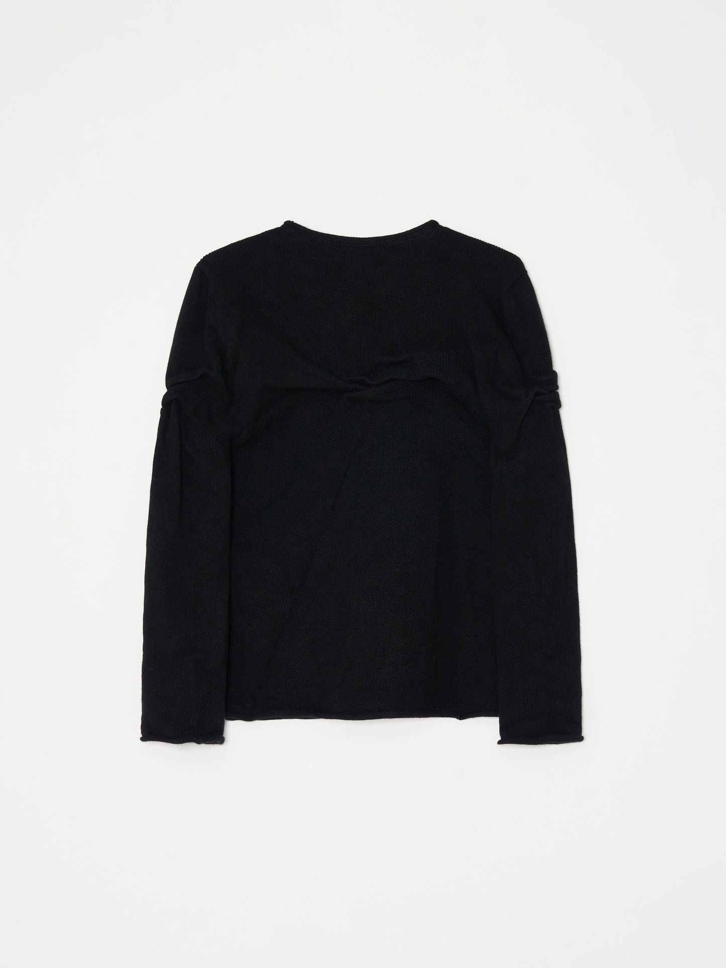 Glitch Draped Top Cashmere knit 002 - Black-Taekh-APOC STORE