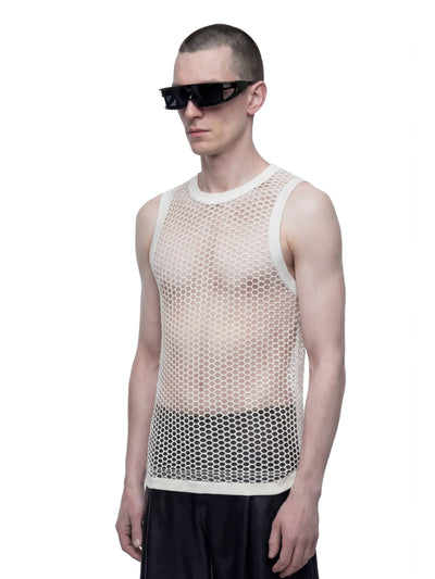 White Mesh Tank Top-harri-APOC STORE