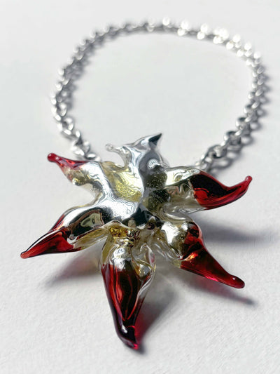 KA’AGUY_111 Glass Silver Necklace-Pia Glassworks-APOC STORE