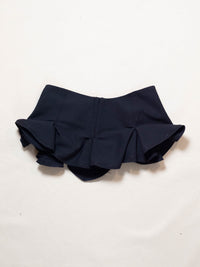 Slutty Mini Skirt in Navy Wool-Pedro Trindade-APOC STORE