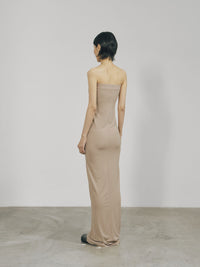Nude Skinny Tube Maxi Dress-arc us arkus-APOC STORE