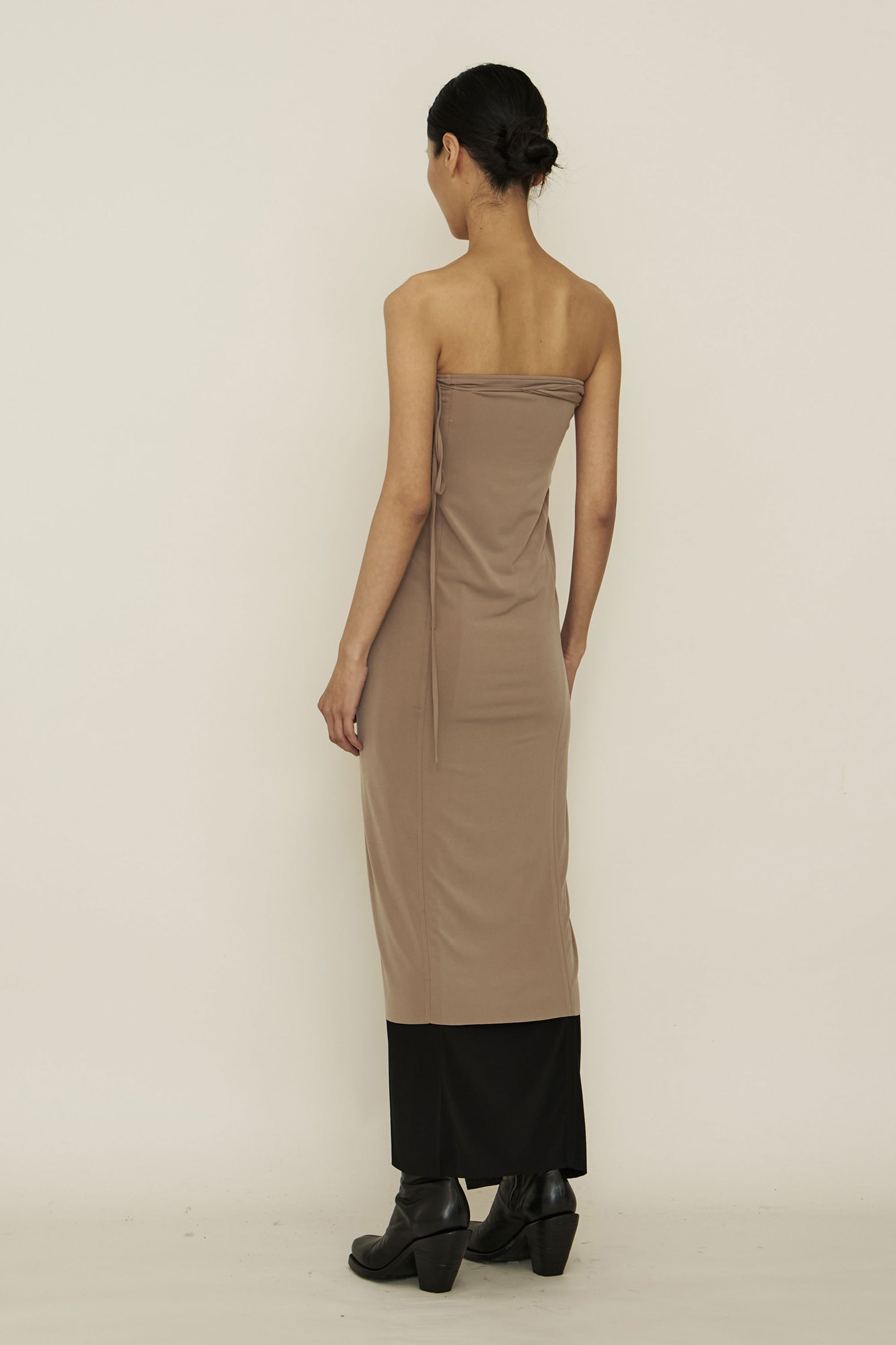 Nude One-Piece Wrap Skirt-arc us arkus-APOC STORE