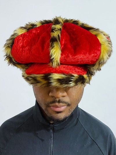 King Leopard Fuzz Baker Crown Hat-Benny Andallo-APOC STORE