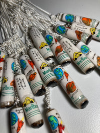 Painted Cigarette Butt Necklace (White)-Jetpack Hom(m)e-APOC STORE