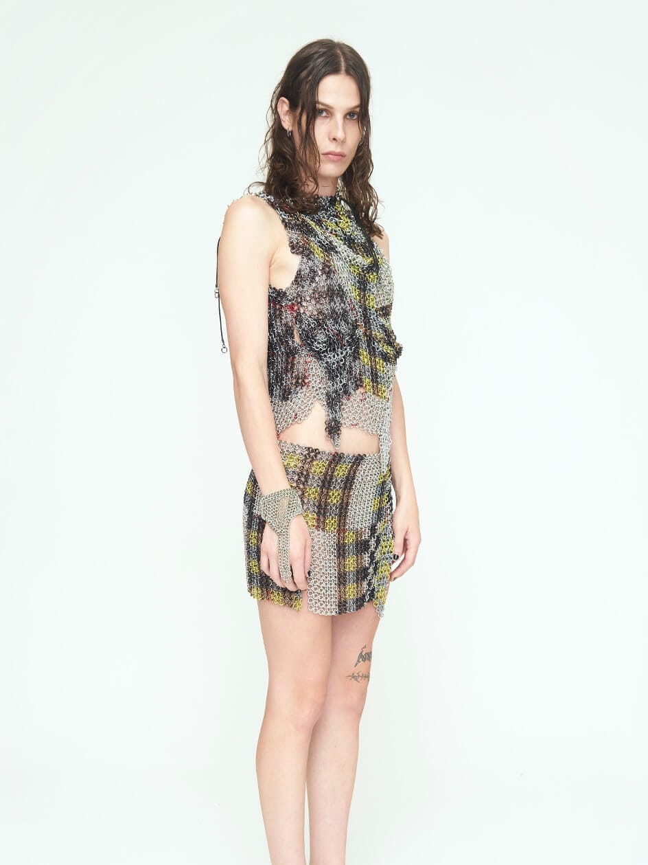 Chess Lime Long Top-JALACONDA-APOC STORE