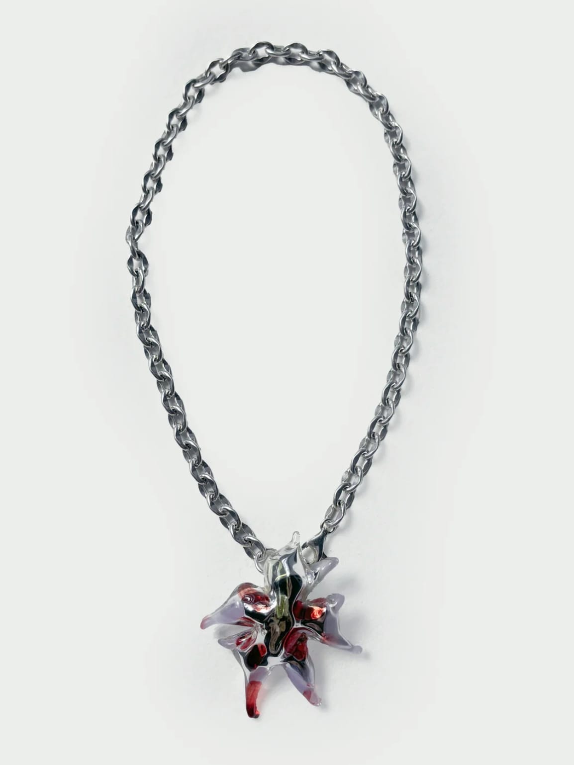 KA’AGUY_333 Glass Silver Necklace-Pia Glassworks-APOC STORE