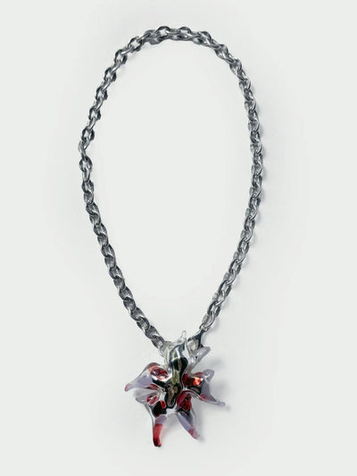 KA’AGUY_333 Glass Silver Necklace-Pia Glassworks-APOC STORE
