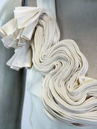 White Draped Plissee Nightgown Top-Lou de Bètoly-APOC STORE