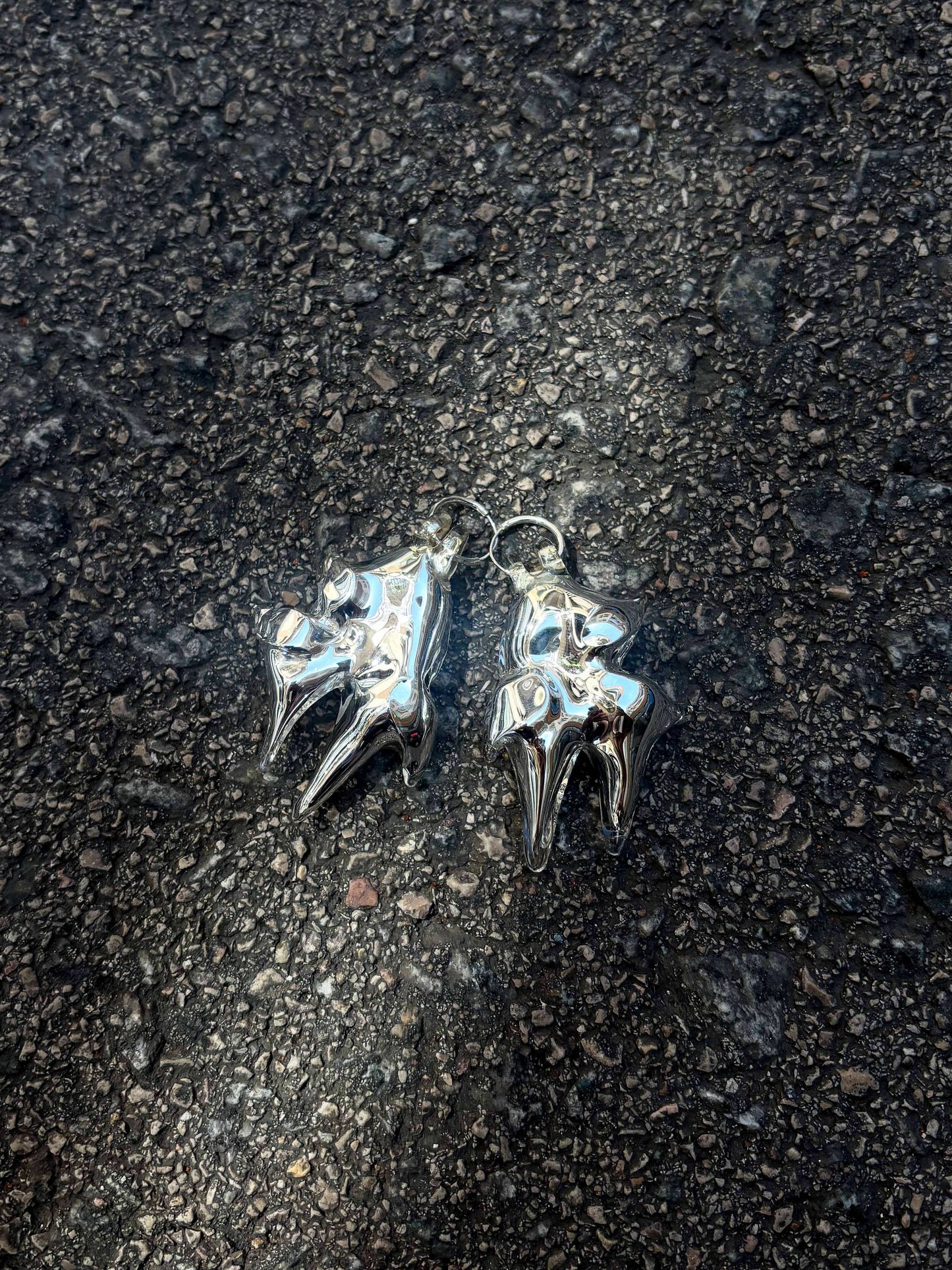 KA’AGUY_555 Glass Silver Earrings-Pia Glassworks-APOC STORE